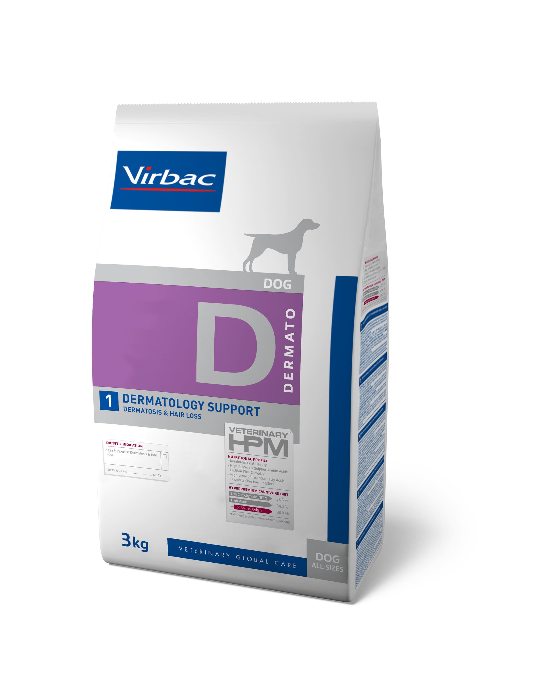 Veterinary HPM D1 Dermatology Support Dog Dermatosis & Hair Loss