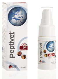 Peptivet Otogel, 1ère spécialité vétérinaire avec un Peptide Antimicrobien de synthèse. Peptivet Otogel, 1ère spécialité vétérinaire avec un Peptide Antimicrobien de synthèse.