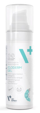 ICLODERM GEL Hydratant pour la peau, gel nettoyant antiseptique, solution pour l'hygiène quotidienne, formulé pour les animaux domestiques, sans alcool, recommandé par vétérinaire, format pratique.