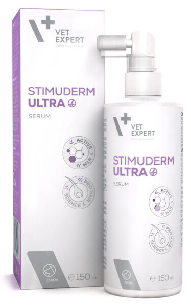 STIMUDERM ULTRA SERUM Solution tonic pour la peau des chiens, ajuste l'équilibre lipidique et revitalise la peau.
